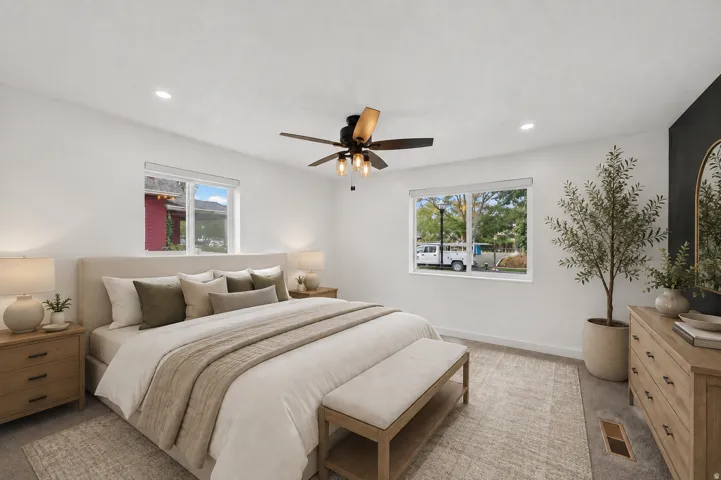 Primary bedroom - - virtually staged