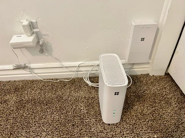 Bedroom where google fiber setup is located. (Buyer to verify all, and get their own account and setup)
