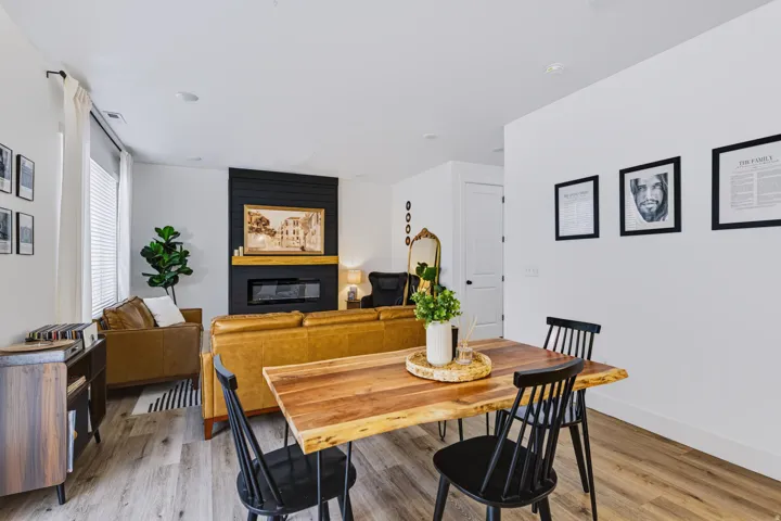 Wood-finish flooring throughout