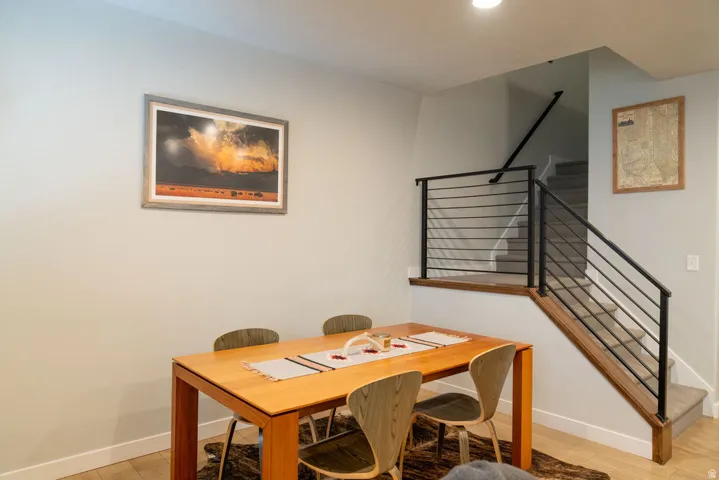 Modern horizontal metal railing