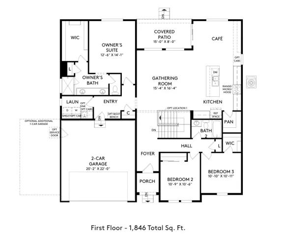 Main floor- there are variations for an office space
