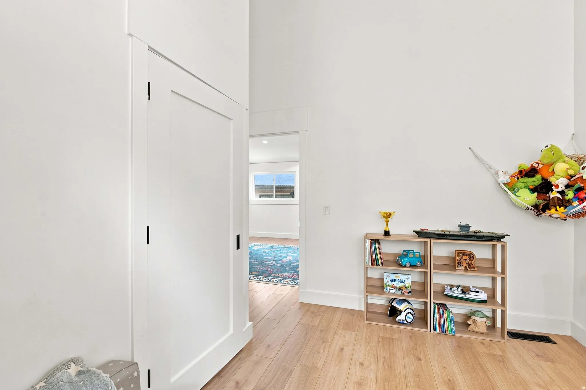 Wood-finish flooring throughout