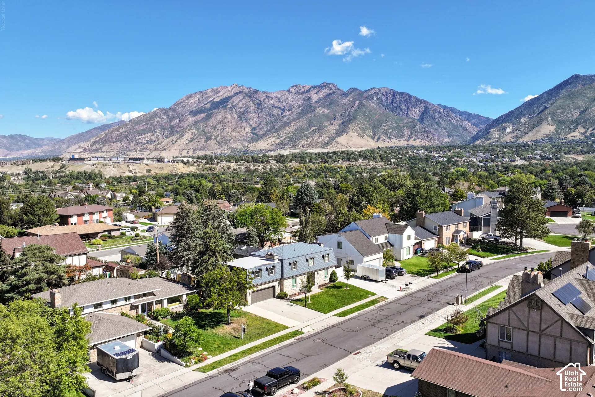 Mountainous backdrop for the neigborhood.