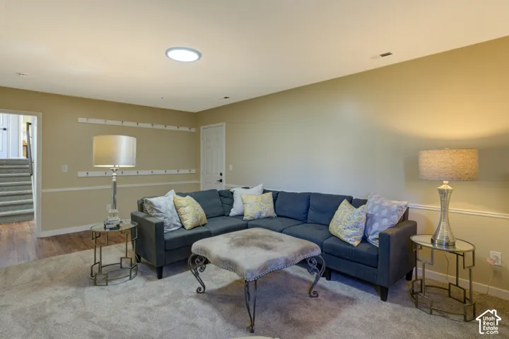 family room from Garage entry.