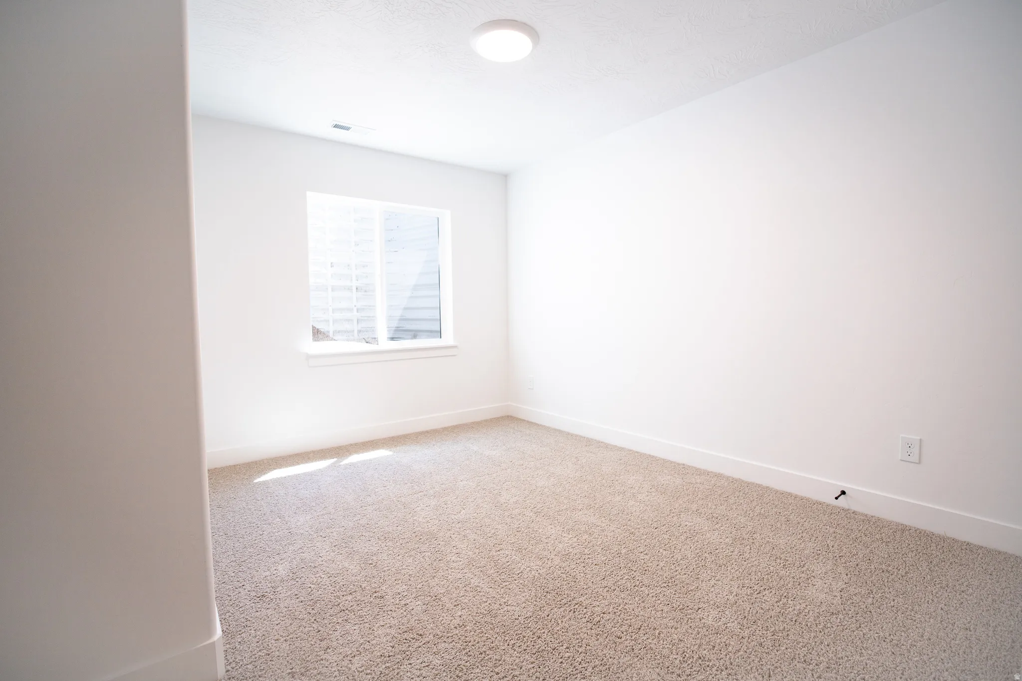 Bedroom #3 with large closet in fully-finished basement.