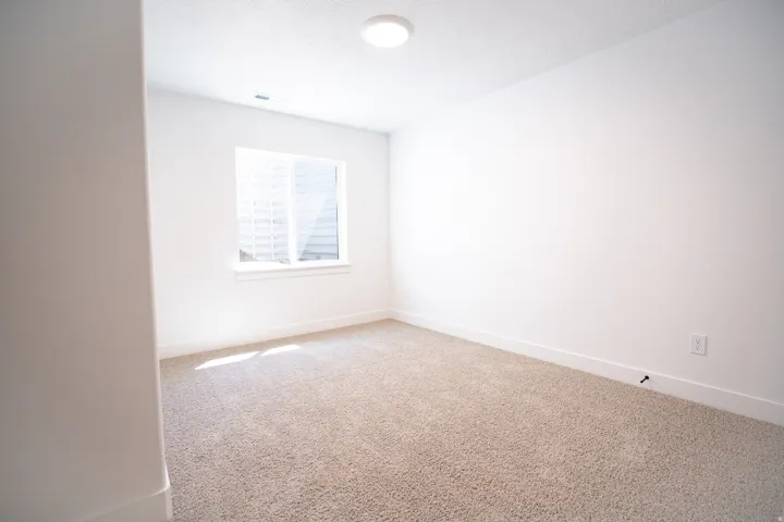Bedroom #3 with large closet in fully-finished basement.