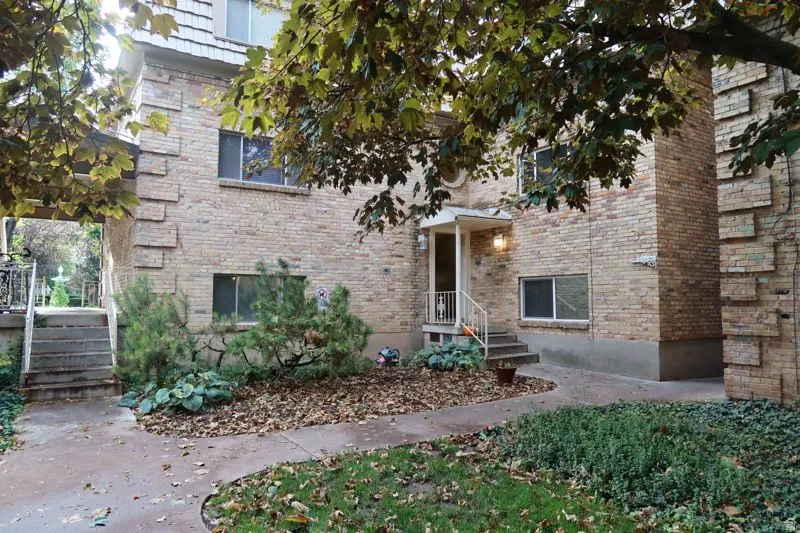 Brick exterior with decorative brickwork accents