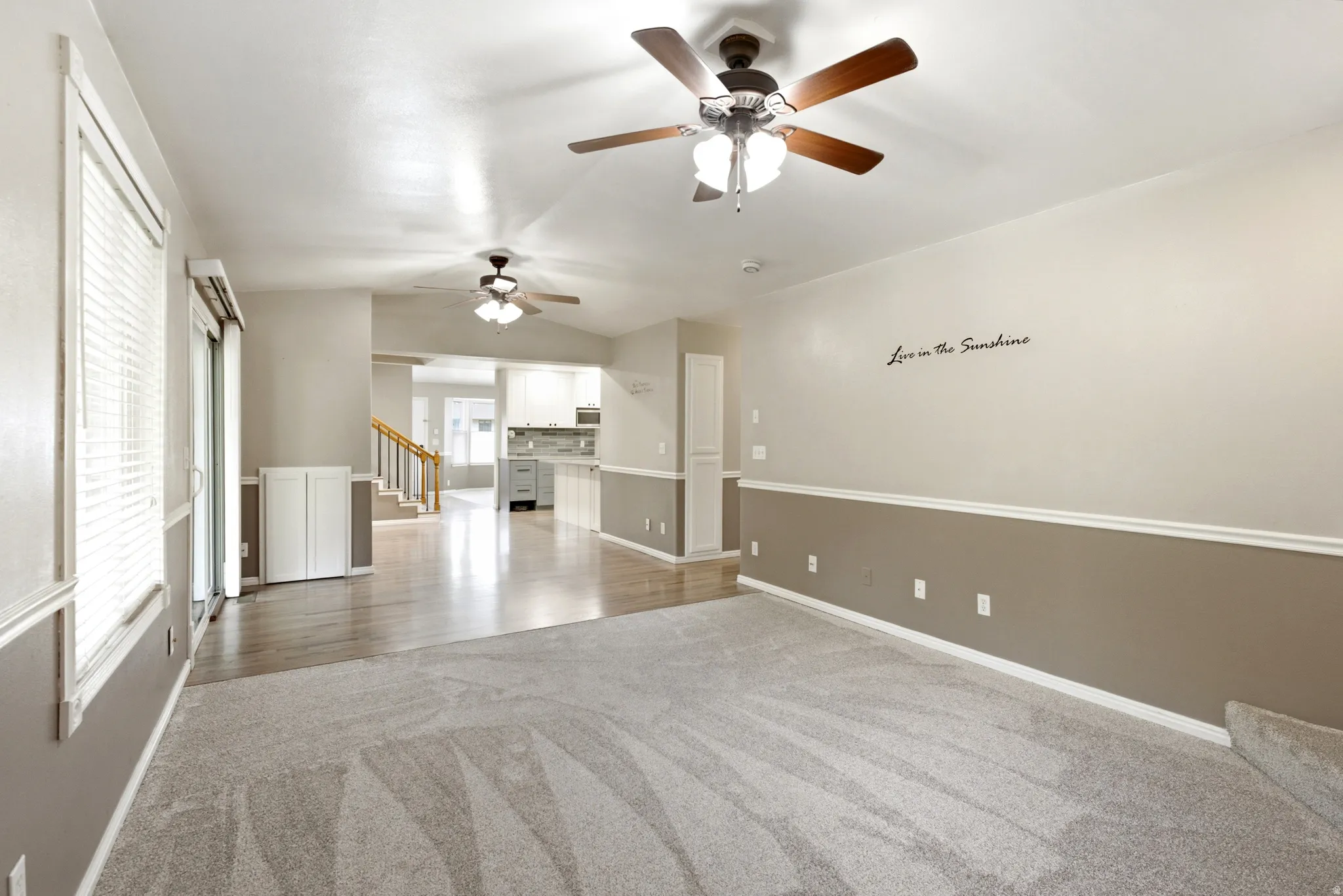 Two-tone wall treatment with chair rail molding
