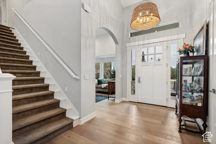 Entryway featuring white oak flooring to Welcome all your Guests