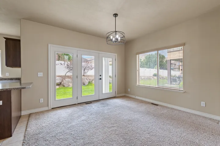 Dining Area. French Doors to Patio.