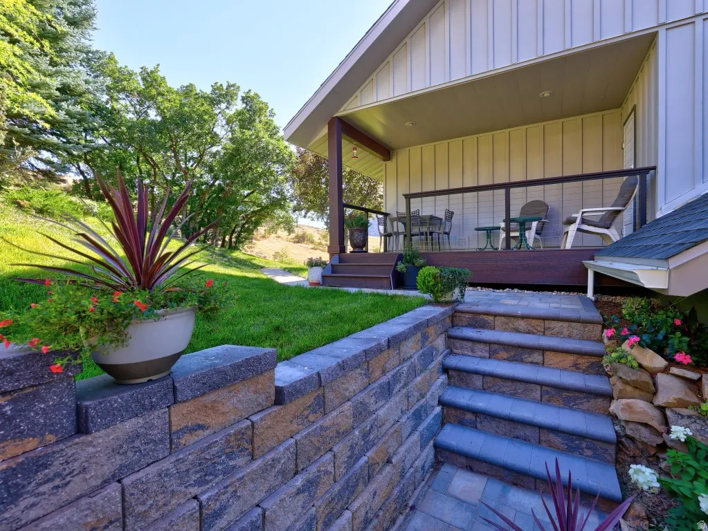 Second, exterior entrance to breakfast deck