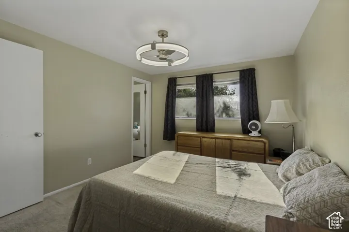 Neutral wall color with carpeting