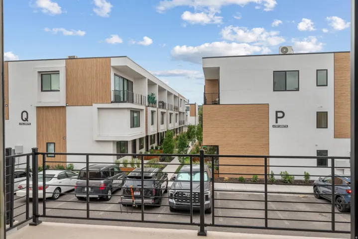 Modern architectural design with white facade and wood-finish paneling