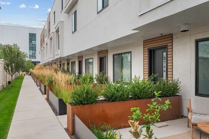 Contemporary multi-story exterior with a flat roofline