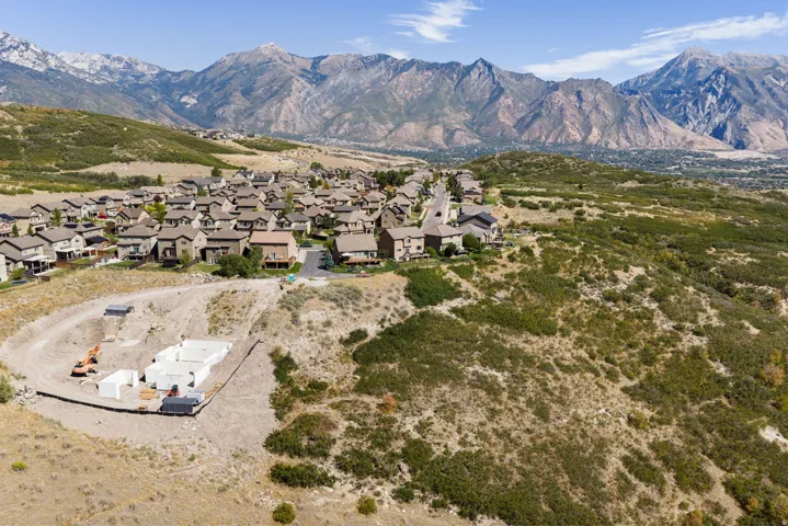 Expansive mountain scenery framing a residential community