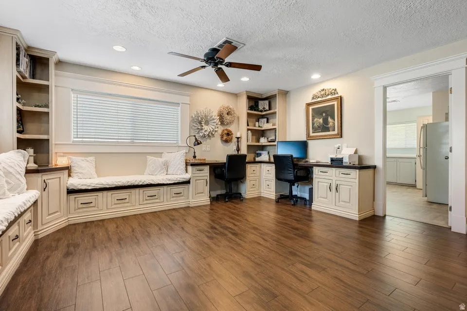 Wood-finish flooring throughout