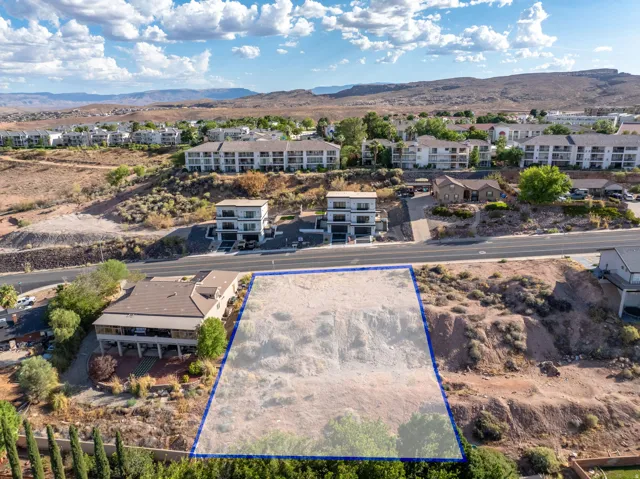 Expansive lot bordered by mature trees and a paved road