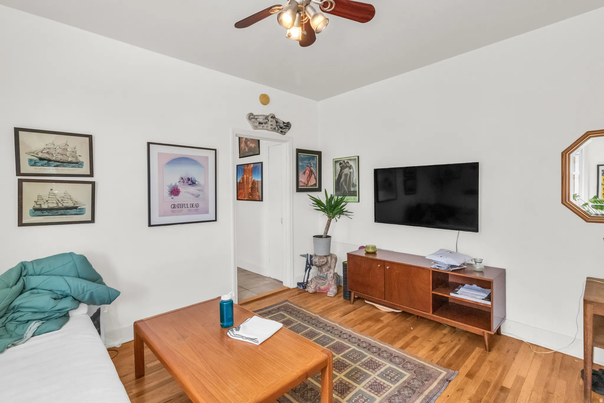 Hardwood flooring throughout