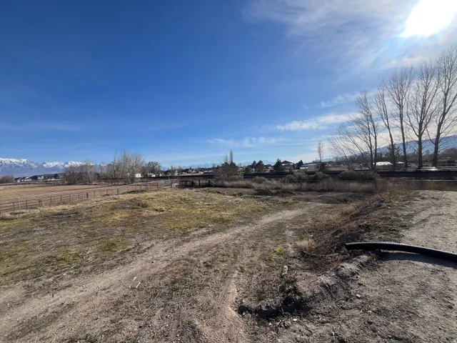 Expansive undeveloped land featuring distant snow-capped mountains and mature trees