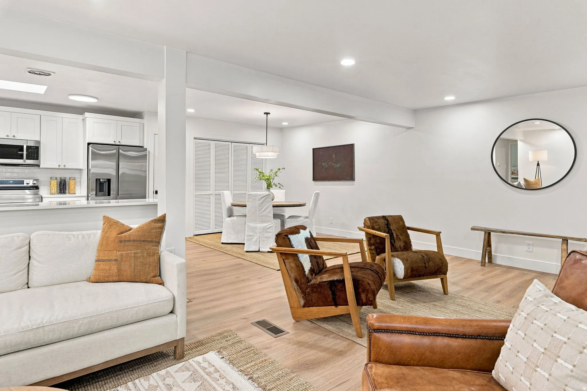 dining room flows perfectly into kitchen and dining room