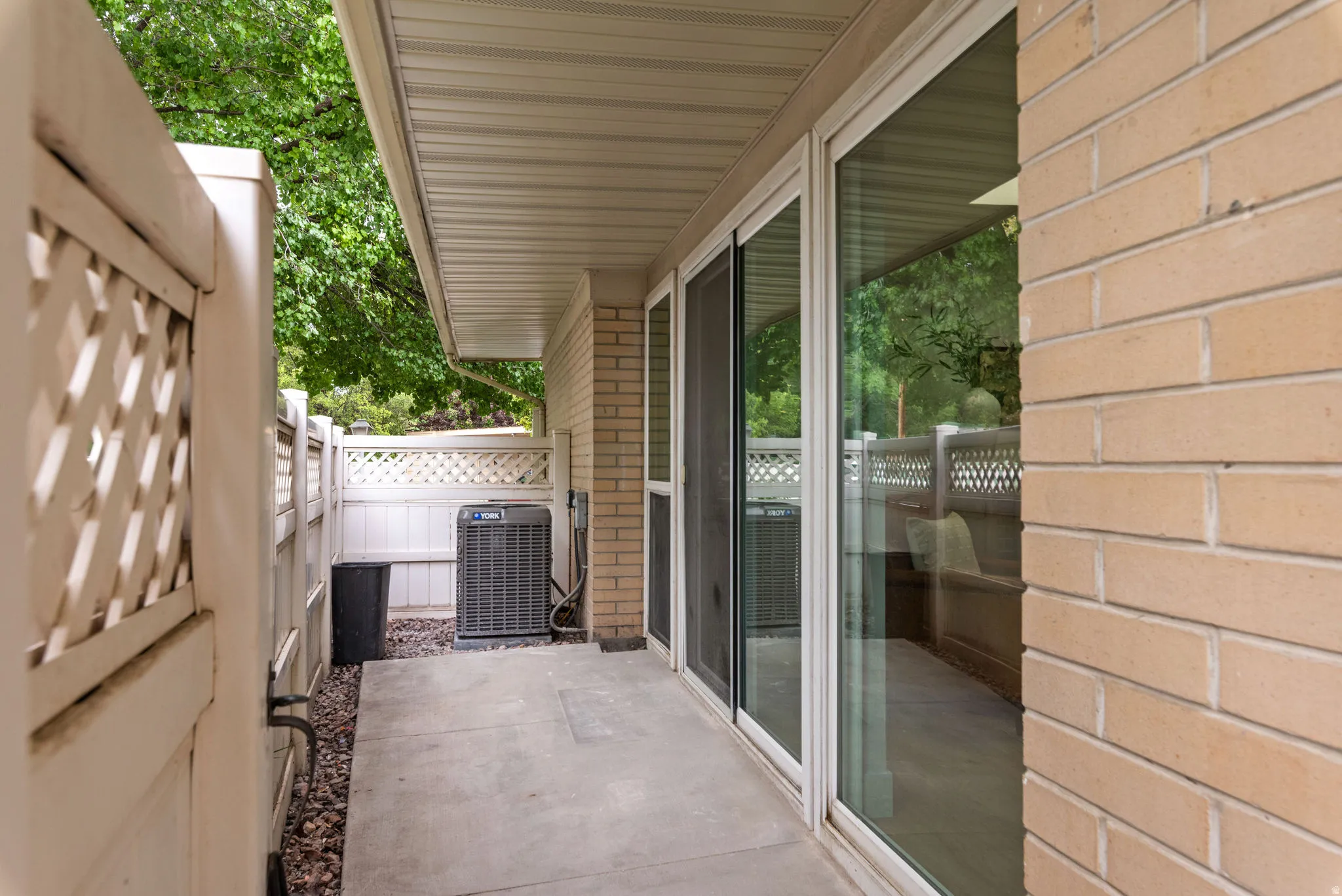 private patio space off of the front room