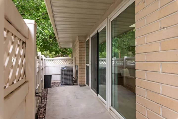 private patio space off of the front room