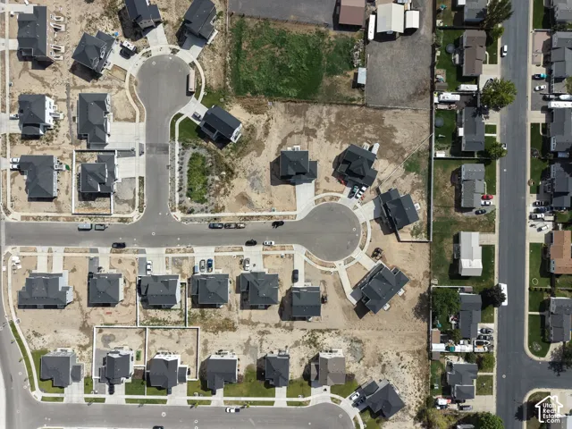 Newly developed residential community featuring cul-de-sac streets and a mix of completed and developing home sites