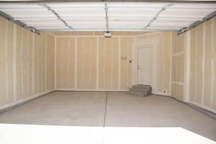 View of 2 car garage