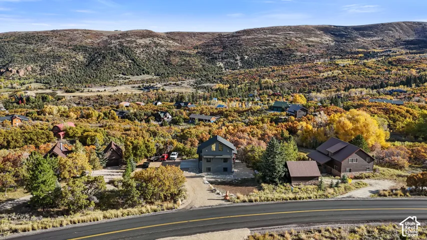 Mountainous terrain with extensive tree coverage