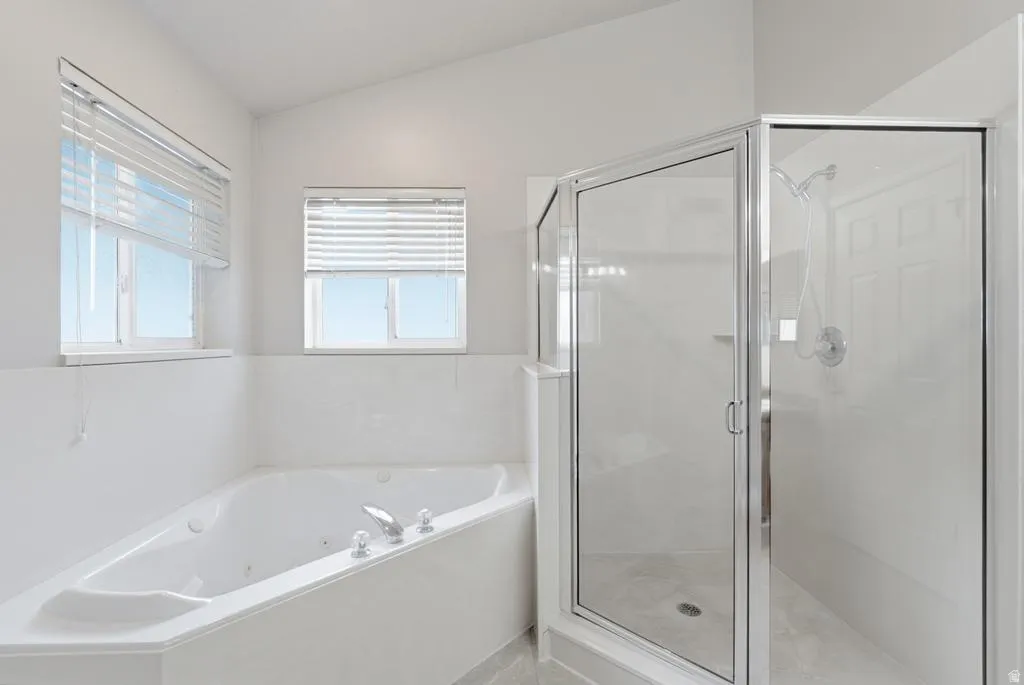 Separate tub shower