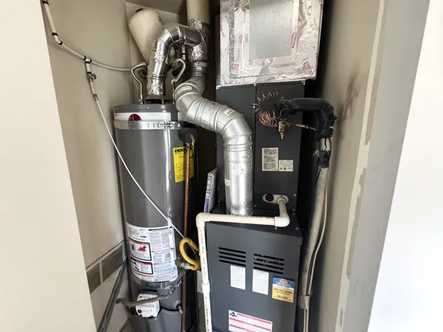 Newer maintained water heater and furnace