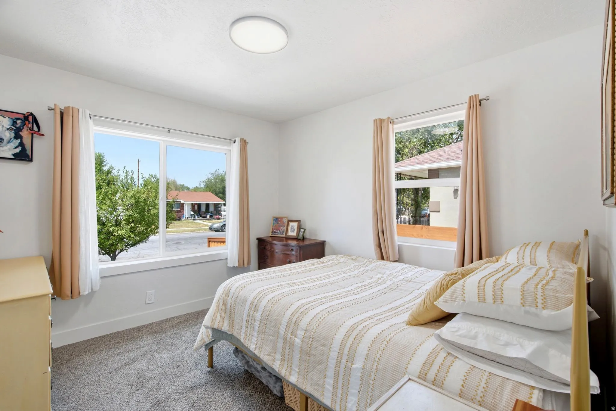 White walls with dual windows