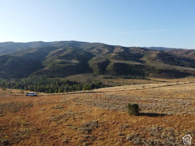 Expansive open land with rolling hills and distant mountains