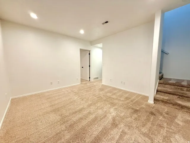 Neutral-toned carpet flooring