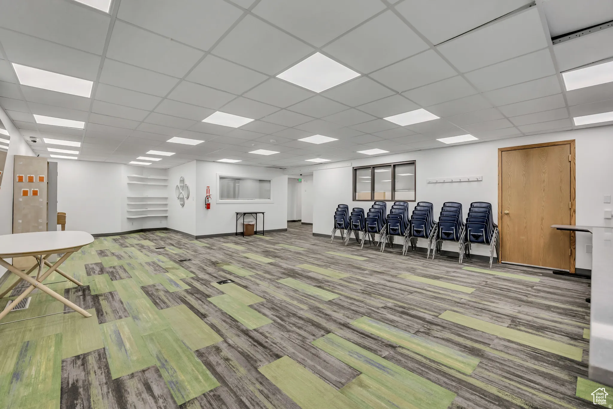Large training room with exterior door