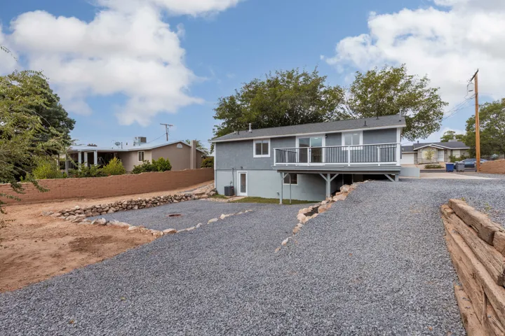 Rear of house with walk out basement.