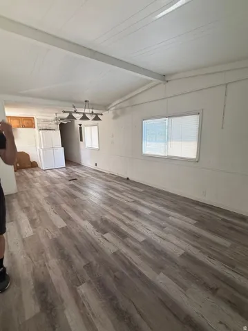 Wood-finish flooring throughout