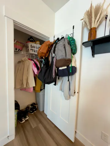 Coat closet inside front door