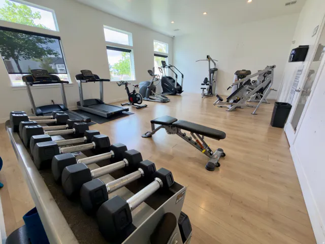 One of two work out rooms in this clubhouse