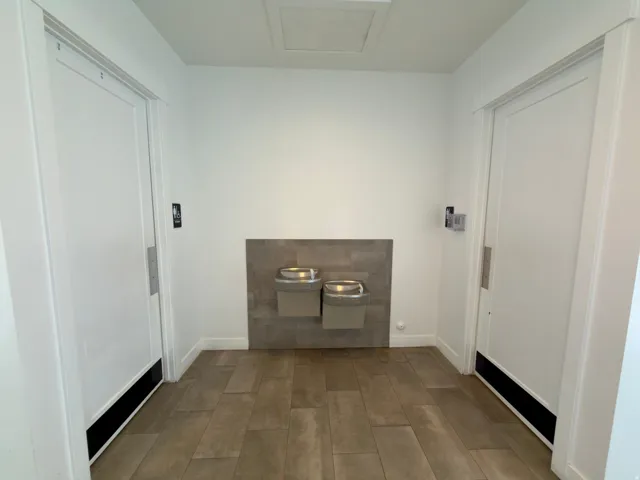 Bathrooms & drinking fountains inside the clubhouse