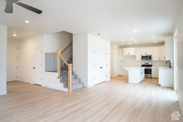 Open dining area adjacent to kitchen.