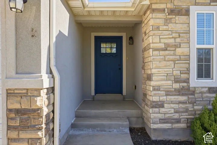 Stone veneer and stucco exterior