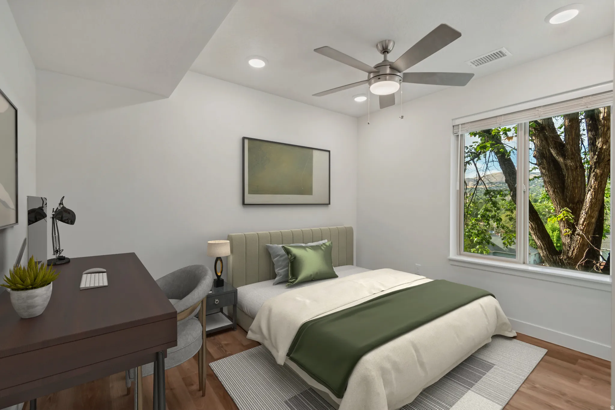 2nd Bedroom staged with AI