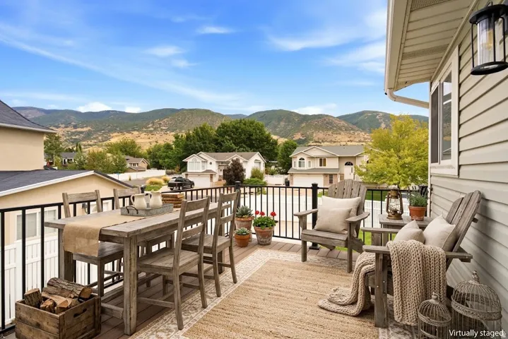 virtually staged with farmhouse-style decor