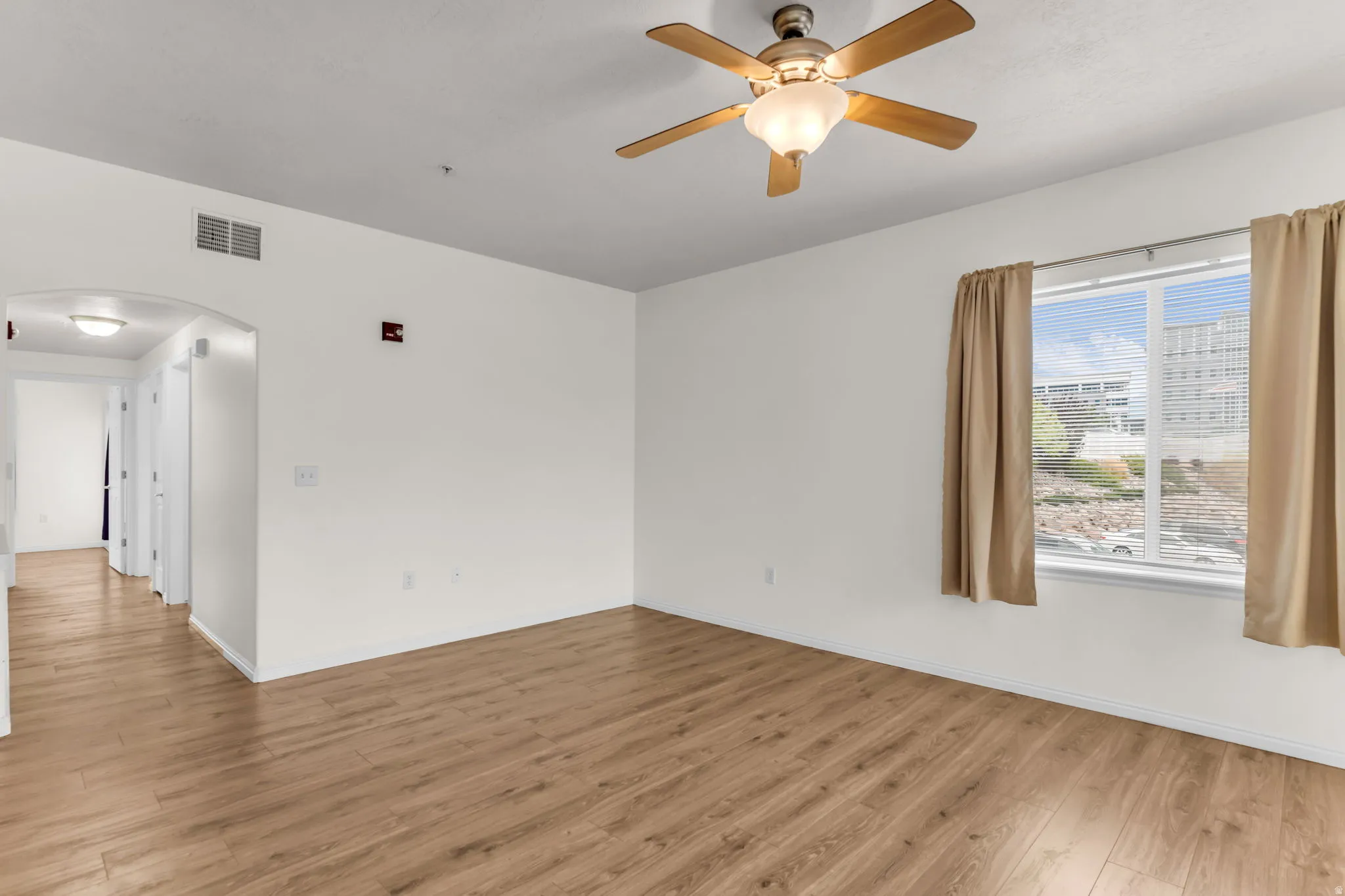 Direct hallway to bedrooms