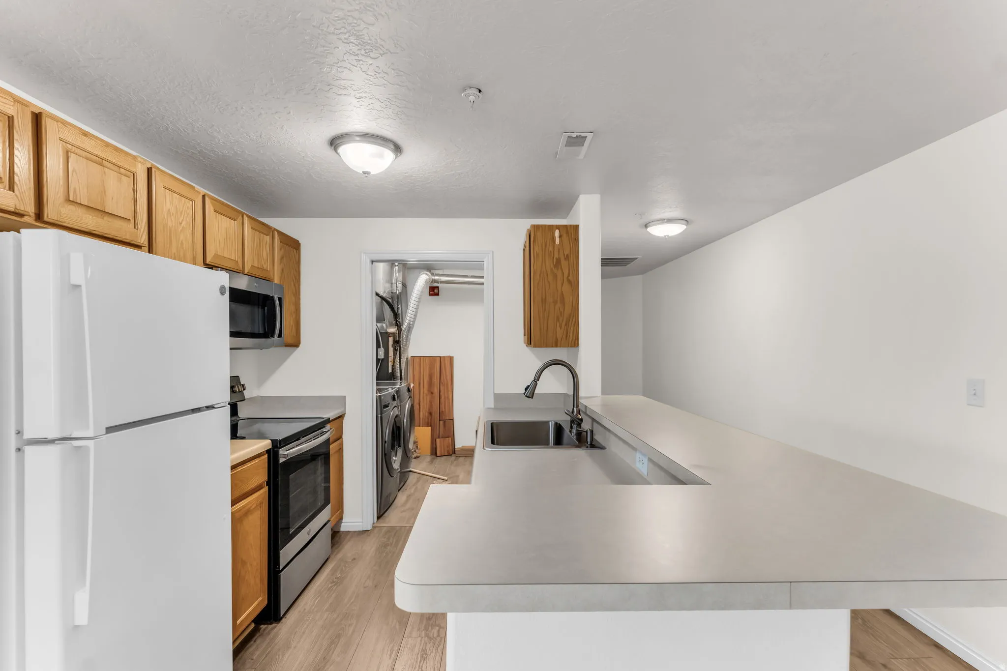 Stainless steel oven, microwave and dishwasher