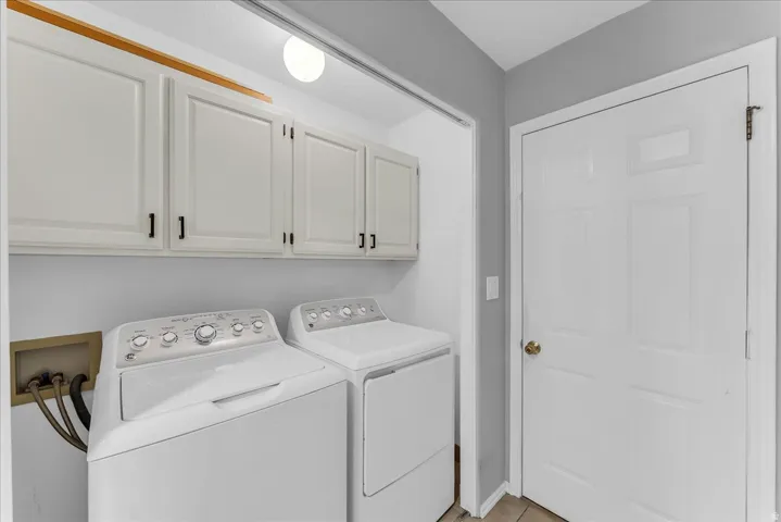 White paneled cabinetry with dark hardware