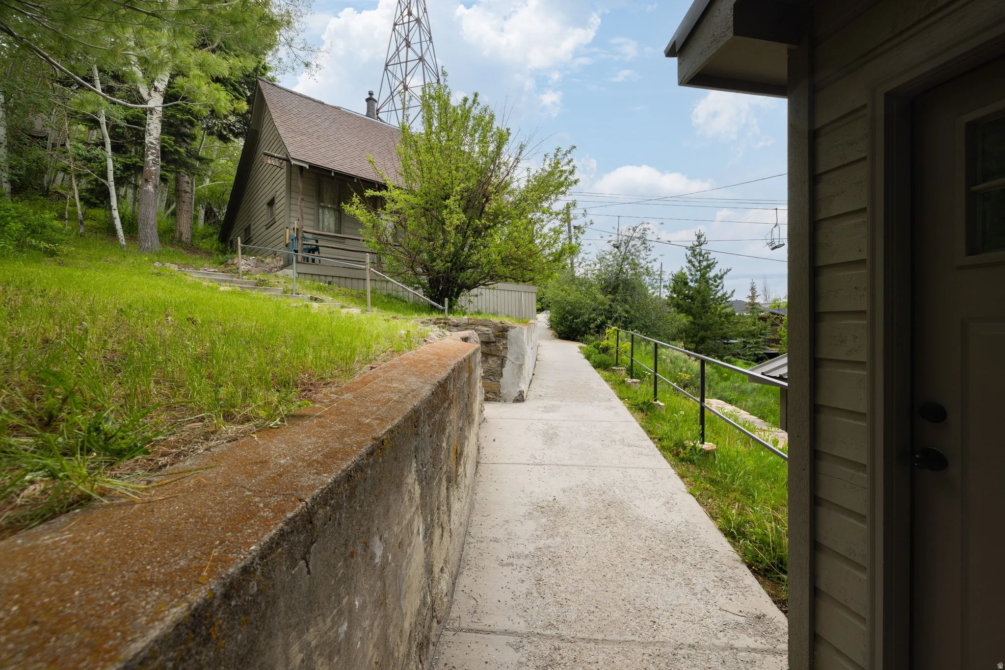 Wood-clad exterior with a prominent A-frame roofline