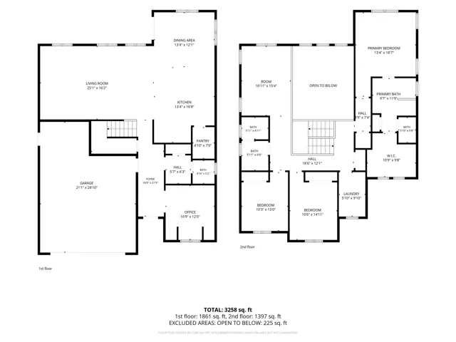 Possible 4th and 5th bedrooms with office space and loft.