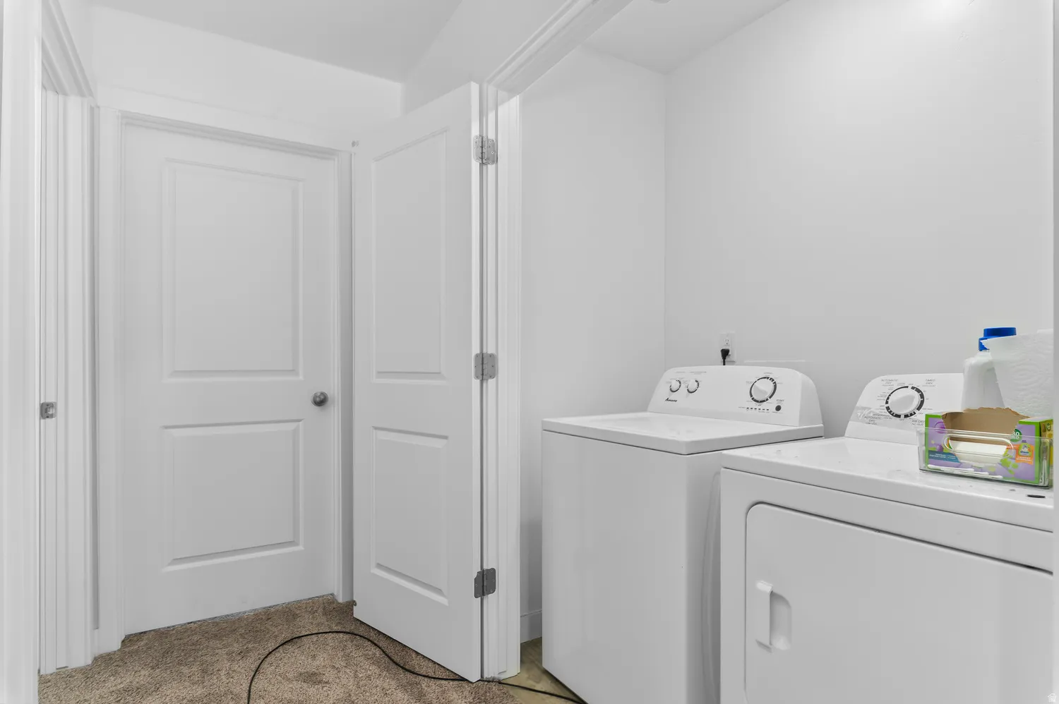 Upstairs Laundry room.